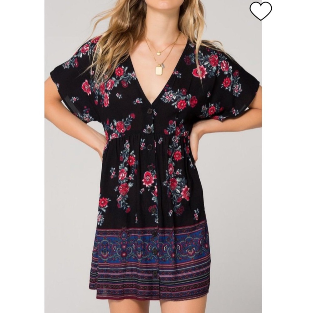 Band of gypsies curaçao floral print dress